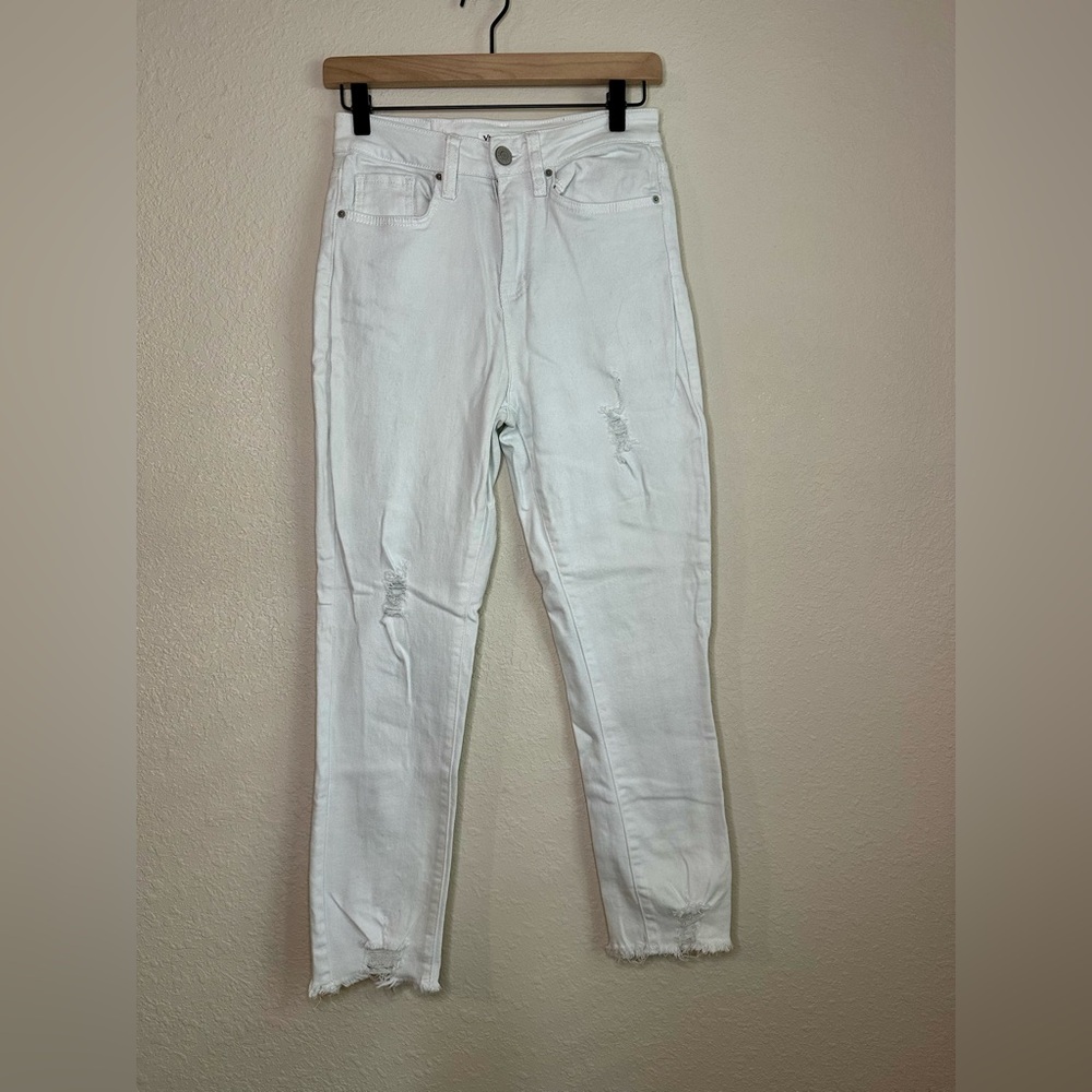YMI Crisp White Cropped Jeans